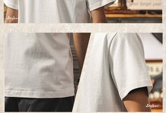 American retro T-shirt men new short-sleeved men summer Henry collar