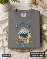 Clam Shack Shirt, Comfort Colors Coastal Tee, New England Beach Town Gift