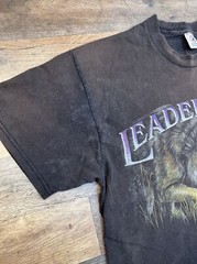 Motorcycle Biker Leader Of The Pack Wolf Graphic Shirt Size Large Delta NJ Faded