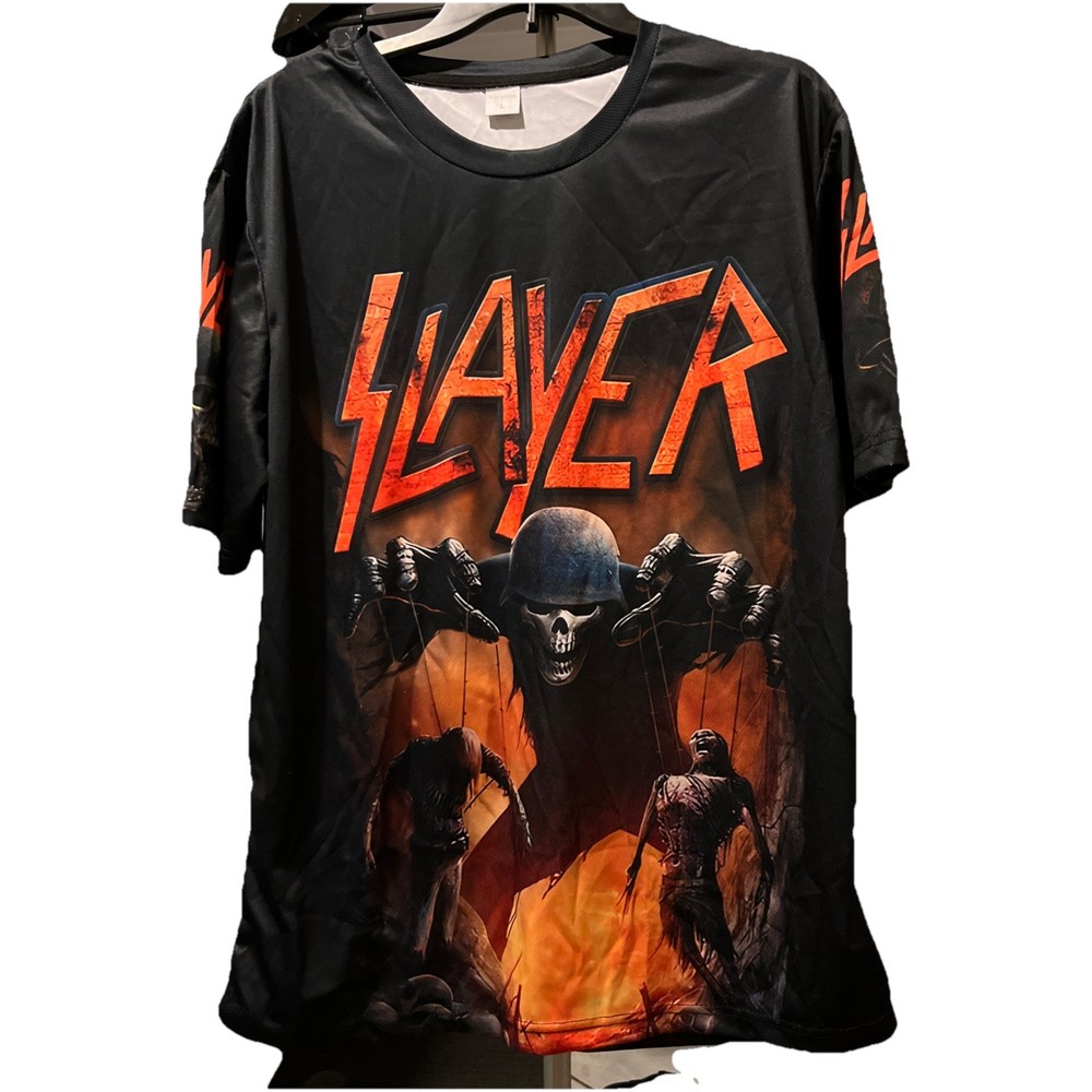 NWOT SLAYER Unholy Army T Shirt Size L This Not T Shirt Material. Satiny Soft.