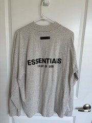 Fear of God Essentials Long-Sleeve Tee ‘Light Oatmeal’ Size: S (Used)