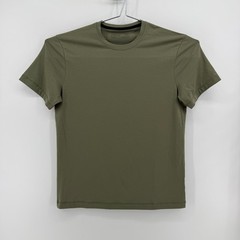 Public Rec Adapt Tee Mens M Olive Green Solid Polyester Lyocell Stretch Shirt