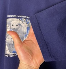 Vtg 90s Cold Nights Northern Lights Arctic Animals Single Stitch T-Shirt Size L