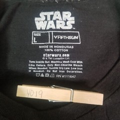 Star Wars Mens Shirt Black Size L Large Darth Vader Death Star Support Group