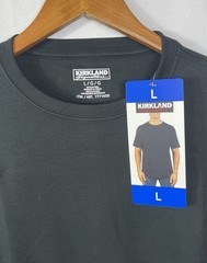 Kirkland Signature Men’s Lot of (5) BLACK 100% Pima Tee Pick Size M, L, XL NWT