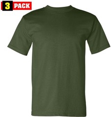 US Army Solid Color T-Shirts Made in USA 100% Cotton Heavyweight Shirts 3 Pack