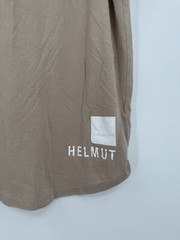 Helmut Lang Mens Tan Crew Logo Short Sleeve T Shirt Sz L
