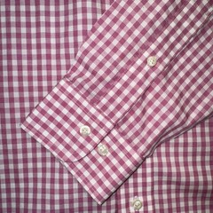 MENS BROOKS BROTHERS PINK WHITE CHECK Men Sz 15.5 4/5 Slim Fit Cotton Button Up