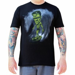 Surfenstein by Joey Rotten Frankenstein Surfing Men’s Black Tee Shirt