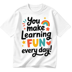 You Make Learning Fun Shirt Teacher Gift Kids Youth Back to School Tee XS-2XL