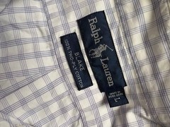 Ralph Lauren BLAKE Button-Down Shirt Light Purple Check Used for 14Y+ Japan
