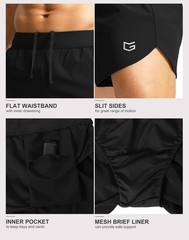 Running Shorts for Men 3 Inch Lighweight Quick Dry Workout Gym Athletic Joggi…