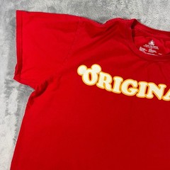 DISNEY T-Shirt Mens XXL Red Mickey Mouse Original Graphic Tee Retro Casual
