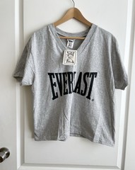 Vintage Everlast Boxy Cropped Tshirt 100% Cotton Boxing Workout Gym Deadstock