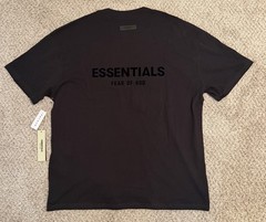 Essentials Fear of God Men’s Black Logo Crew Neck Short Sleeve T-Shirt XL