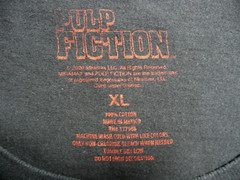 Pulp Fiction Size XL Cotton Black Graphic T-Shirt Movie Travolta