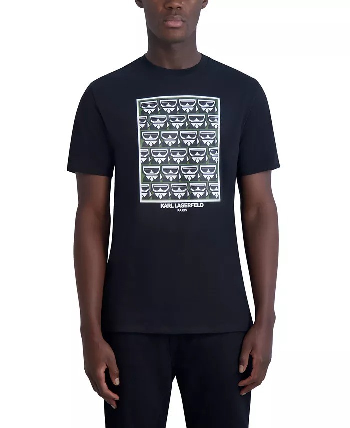 Karl Lagerfeld Paris Logo Graphic T-Shirt Men’s Small Black Multiplied Kocktail