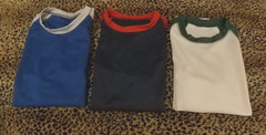 3 Packs Men’s 3/4 Sleeve Crew Neck Raglan Jersey Baseball Tee Shirts Size Small