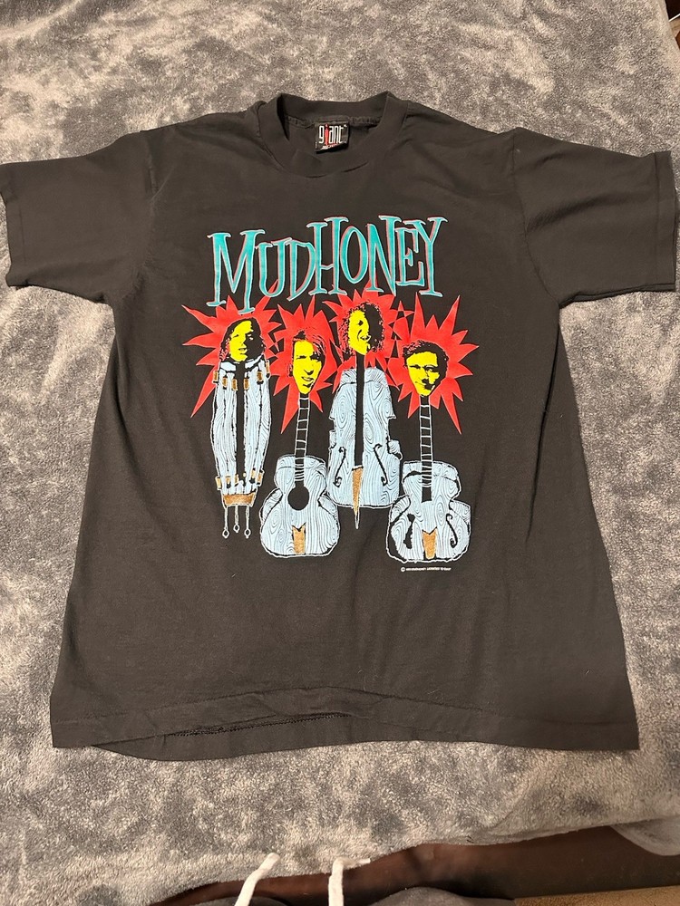 Vintage 1993 Mudhoney Grunge Rock Band Single Stitch T Shirt Size XL Used VTG