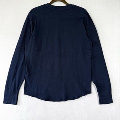 Save Khaki United Shirt Men Medium Long Sleeve Pointelle Crew Tee Minimalist USA
