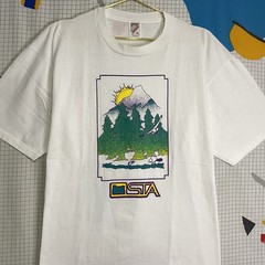 Vintage 90s Science Nature Art Tshirt XL USA NSTA Mountain Wildlife Preservation