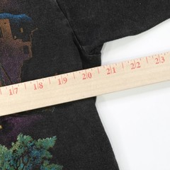 Rare VTG MOUNTAIN MEADOWS Colorado Native Spirit Nature Art T Shirt 90s Black L