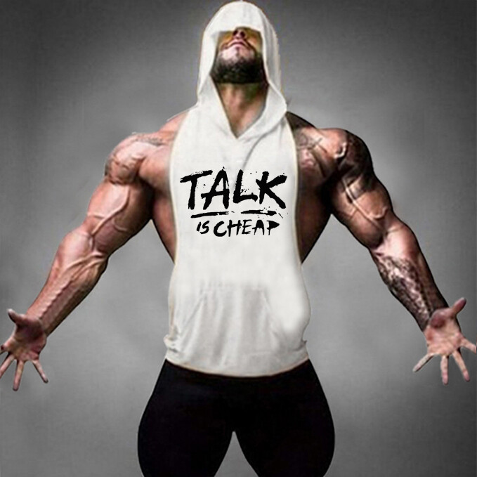 Custom Tank Tops Sports Fitness Vest Breathable Cotton Men Gym Tank Top hoode