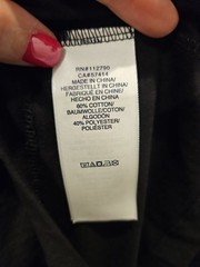 True Religion Black T-shirt With Silver/Metallic Foil Print, Men’s Size Small