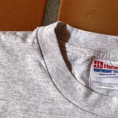 Vintage Hanes Heavyweight 50/50 Men’s M Gray T Shirt Made In USA Ames Iowa 1994