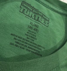 Nickelodeon TMNT Turtle Power Green Graphic Print T-Shirt XL/XG 46-48 Crew
