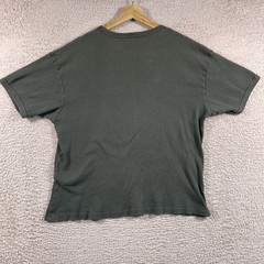 Vintage GAP Ribbed Knit T-Shirt Mens Large Green 90’s Y2K Cotton Basics Blank