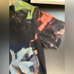 Men’s 2X Hand Dyed T Shirt Abstract Upcycled Colorful Grunge Graffiti Artsy