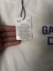 Gallery Dept. Men’s White/Purple Logo Graphic Crew Neck Short Sleeve T-Shirt S