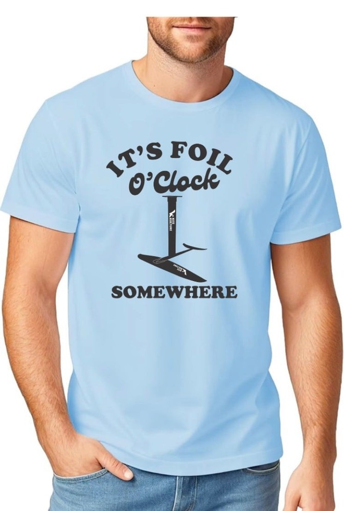 Foilboard SUP Kitesurf Foil Board T Shirt Foil O’clock Kitesurfing Tee Gift