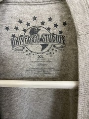 Universal Studios Gray Solid Graphic Short Sleeve Cotton Blend T-Shirt Adult XL