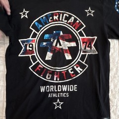 American Fighter Men’s Black T-Shirt, Red White, And Blue Size Large Nwt