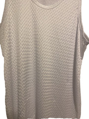Men’s Mesh Tank Top Quick-Drying Fitness NWOT size Medium US White Poly stretch