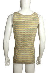 PIERRE CARDIN – 2007 Cotton Stripe Knit Tank, Size Medium
