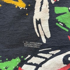 Vintage 90s Marvin the Martian Chalk Stars T-Shirt size XL- Rare