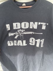 Vinatge Rare I Don’t Dial 911 Official TM Blue Anvil Tag Mens T-Shirt Size XL