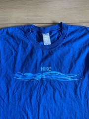 Vintage Y2k Blue Nike Muscle Tee With Flame Detail Size XXL