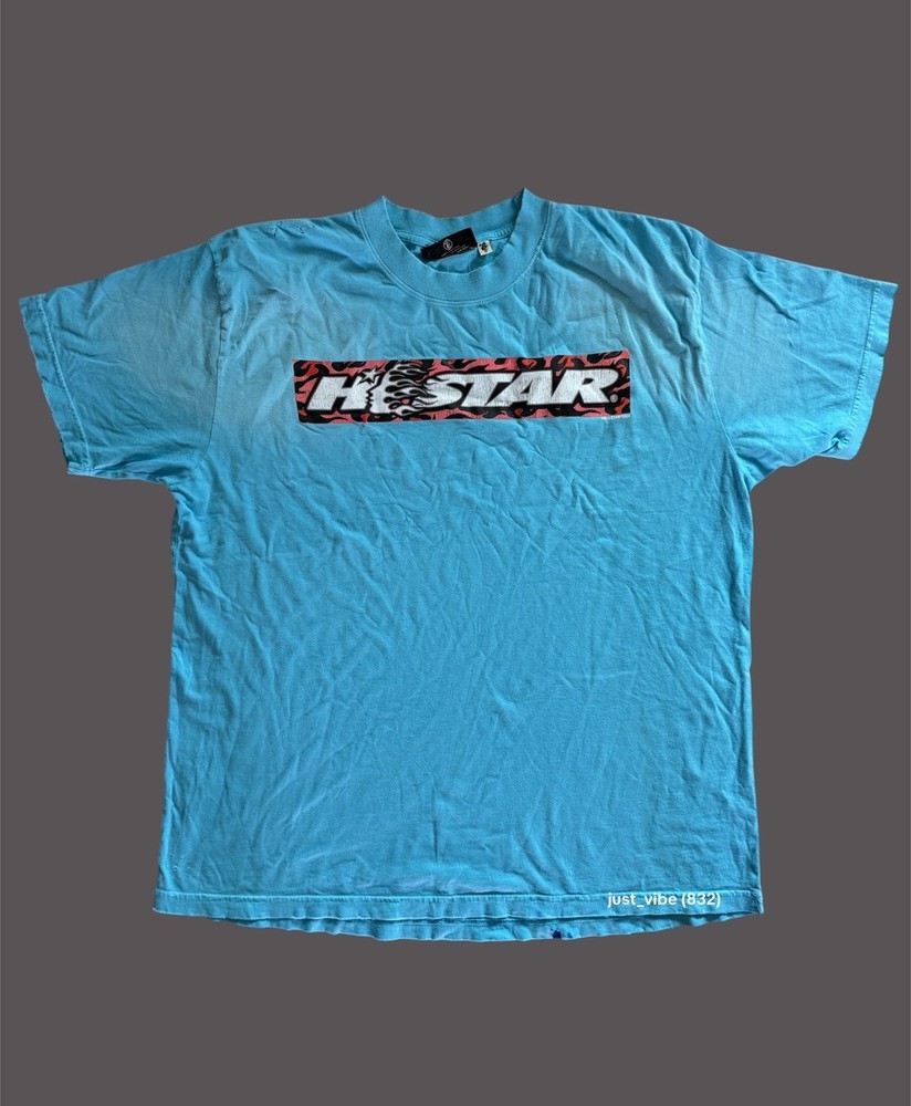 Hellstar Box Logo Blue Tee Size XL