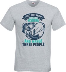 Fishing I Only Care Funny Humour Novelty T Shirt Various Colours And Sizes