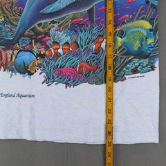 Vintage 90s Habitat Wrap Around Nature Fish Sea Ocean T Shirt M All Over Print