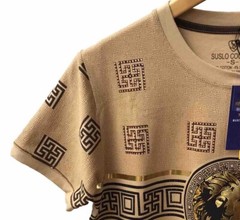 Men’s Beautiful Cotton Rhinestone T Shirt,Italian Style,Stretch S to 2XL…A12.
