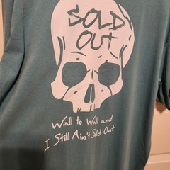 Hardy Sold Out Skull T-Shirt XL Sea Green Short Sleeve Never Worn Tour Shirt