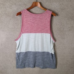 Express Shirt Mens XL Red White Gray Tank Top Colorblock Heather Cotton Blend