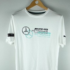 Mercedes AMG Petronas F1 Mens Logo T-shirt white size M