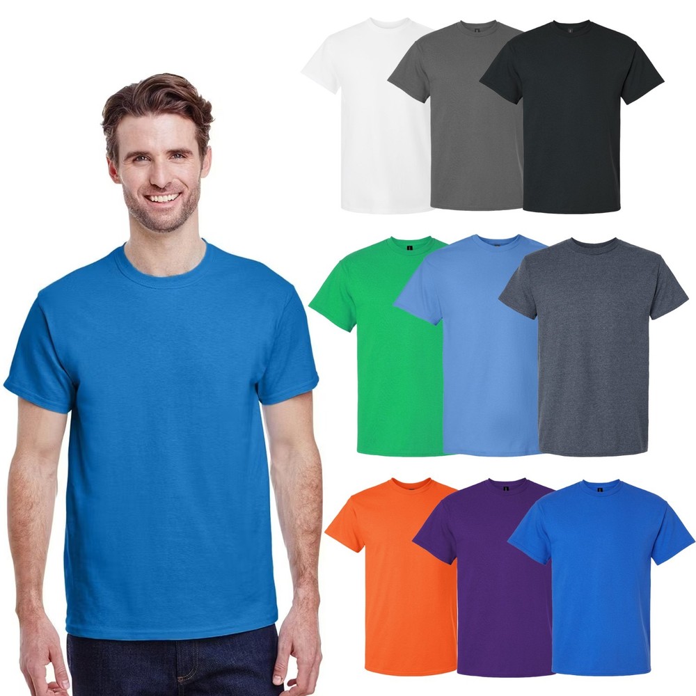 Gildan Men’s Ultra Cotton T-Shirt, Assorted Color Classic Fit Tee, 9-Pack, S-5XL