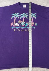 Vintage Florida T Shirt Adult XL Purple Men’s Palm Trees Seashells 80’s Colorful